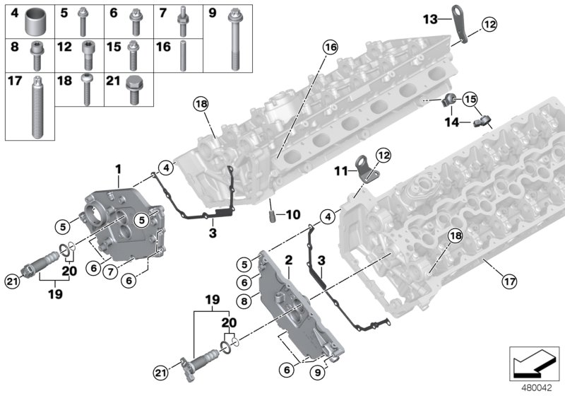 BMW 11128680222 Stud Bolt Self-Locking