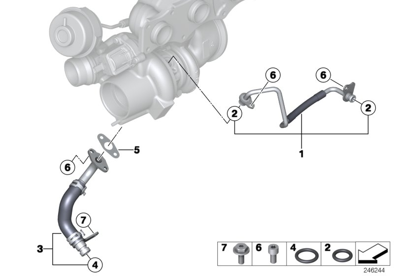 BMW 11427588933 Oil Pipe Inlet