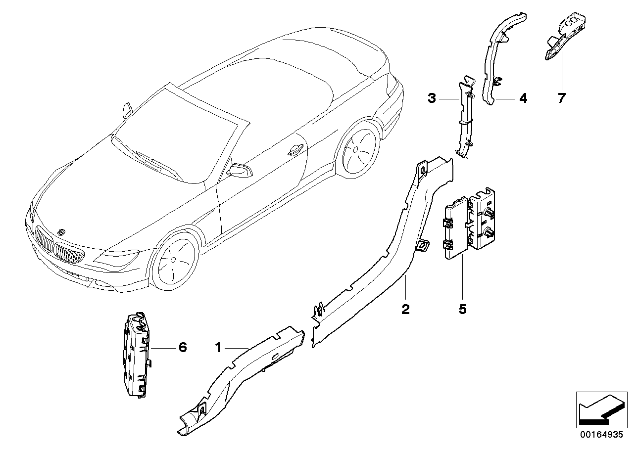 BMW 61136928742 Cable Cover, Trunk Lid Hinge