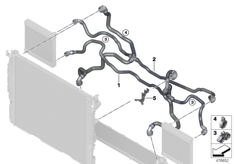 BMW 17127991455 Hose, External Radiator