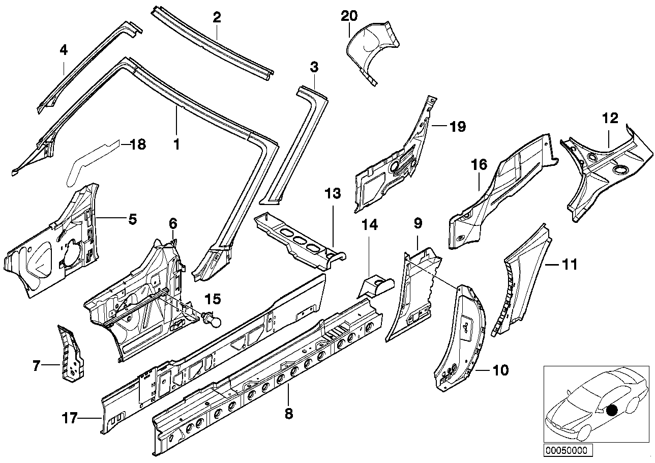 BMW 41218401390 Cover Fuel Filling Tube