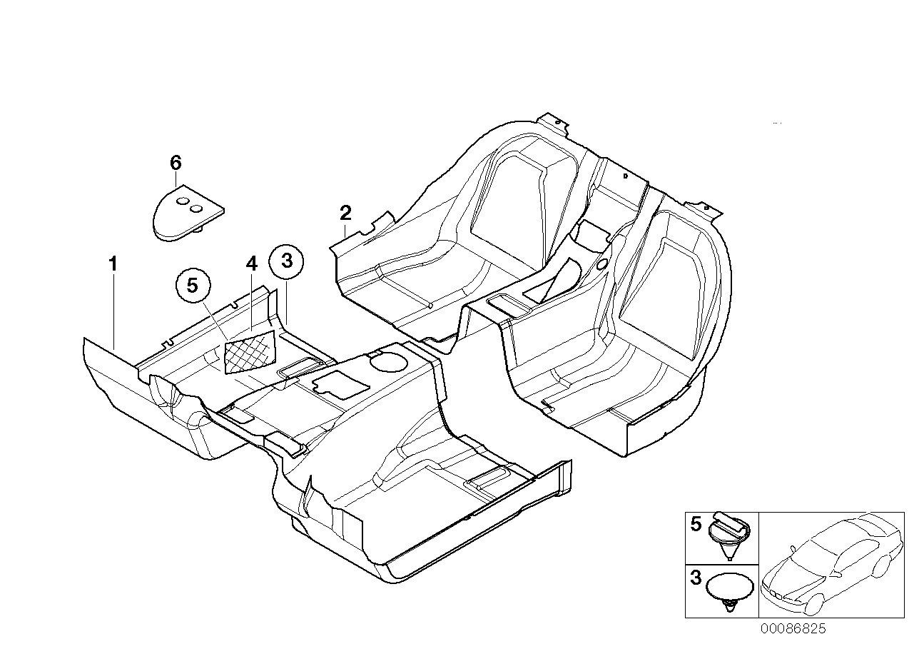 BMW 51478400133 Floor Covering, Rear