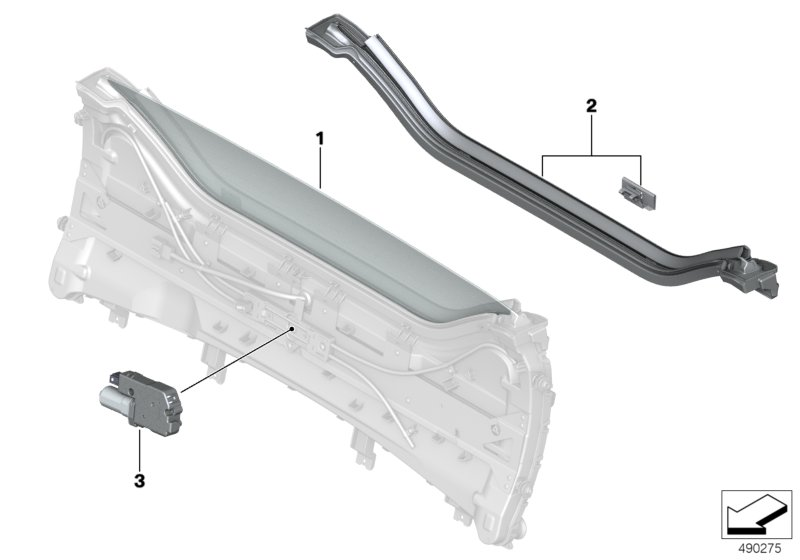 BMW 54347458267 SEAL FOR REAR WINDOW