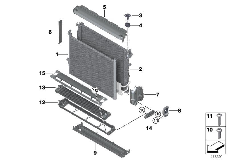 BMW 17117992017 Frame For Radiator