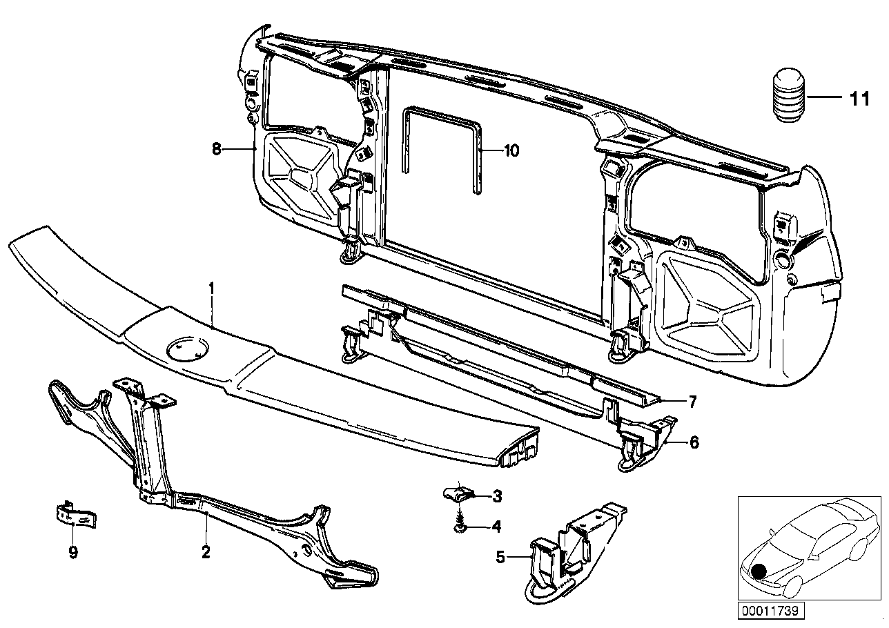 BMW 41331902302 Front Panel