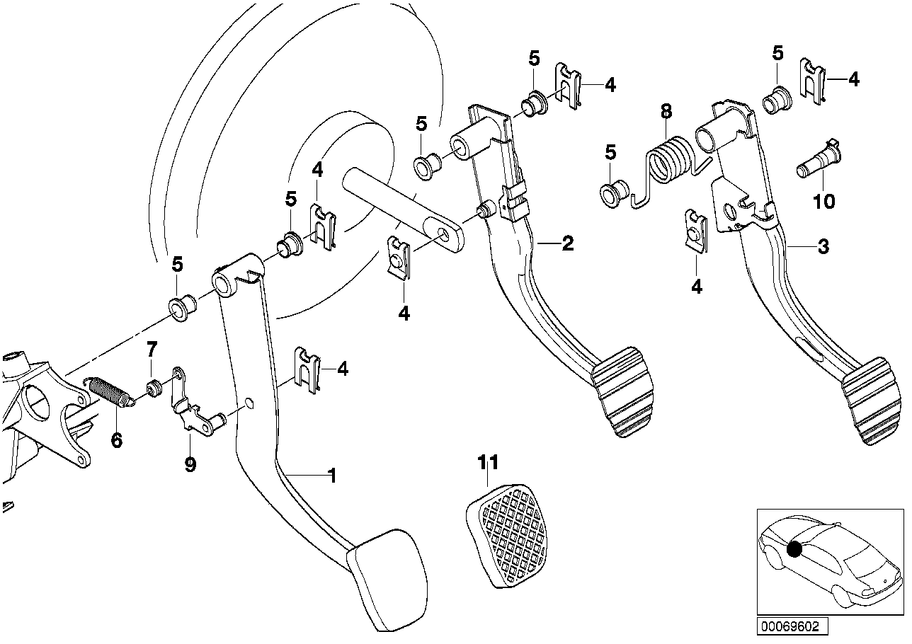 BMW 35116752784 Bracket For Stop Light And Clutch Switch