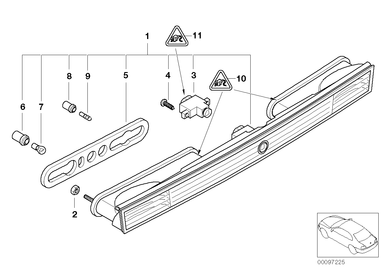 BMW 61138352580 Universal Socket Housing Uncoded