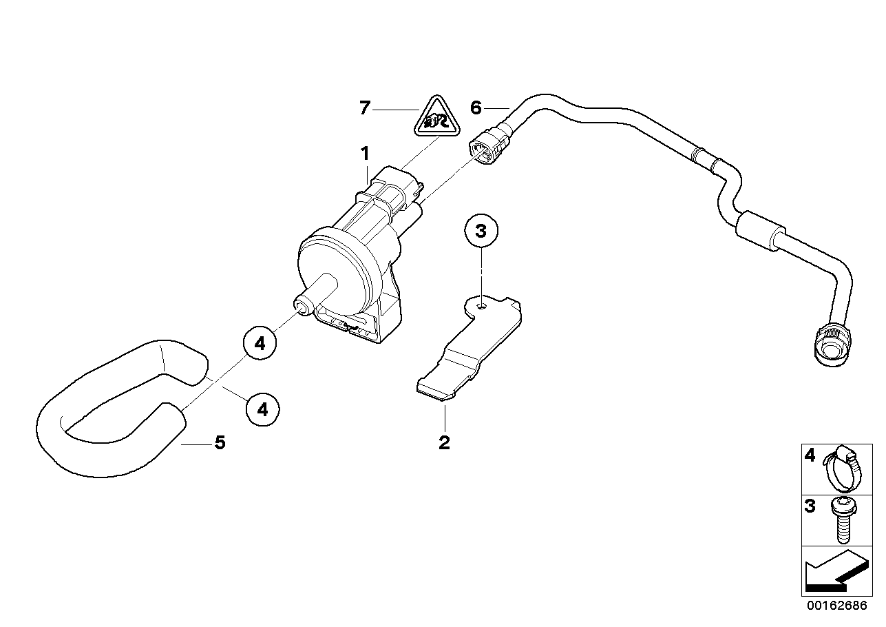 BMW 13907838283 Bracket Ventilation Valve