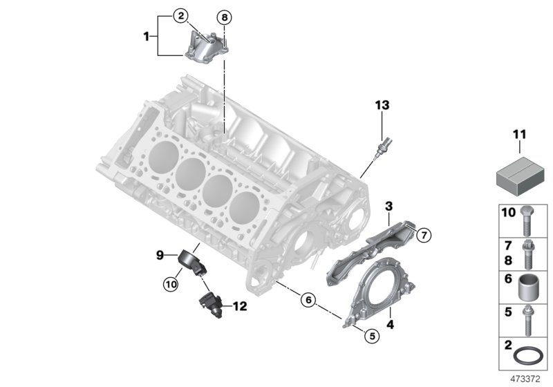 BMW 11148483799 Cover, Rear