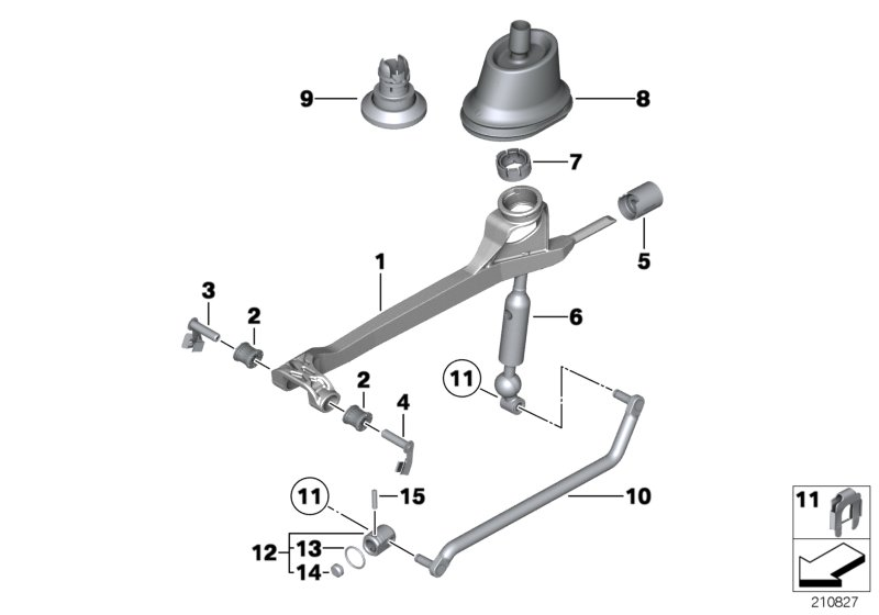 BMW 25117592902 Selector Rod