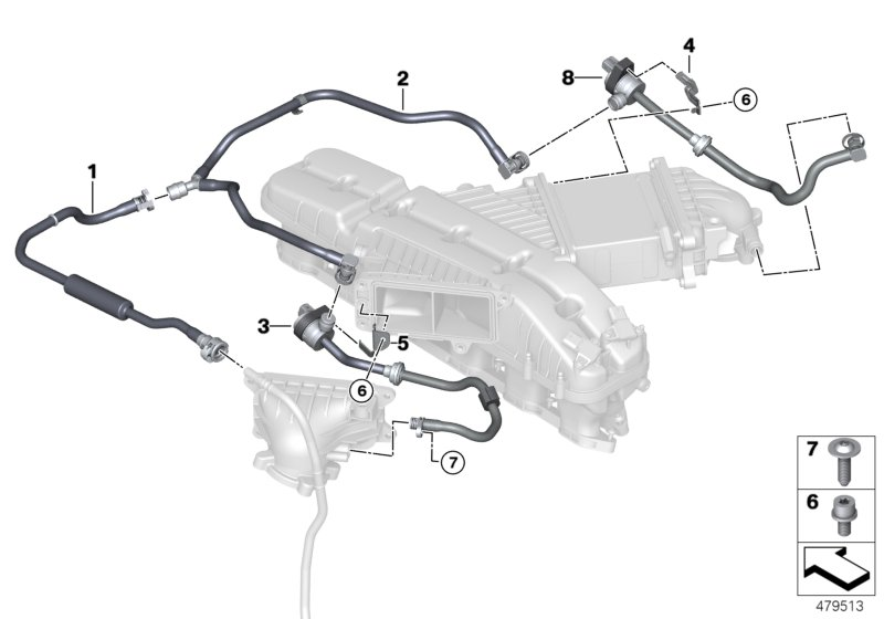 BMW 13908603918 Fuel Tank Breather Line