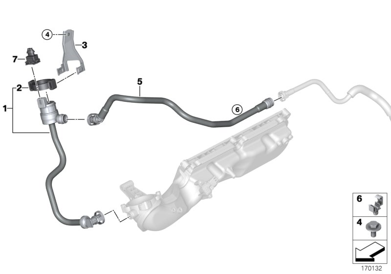 BMW 13907601072 Fuel Tank Breather Line