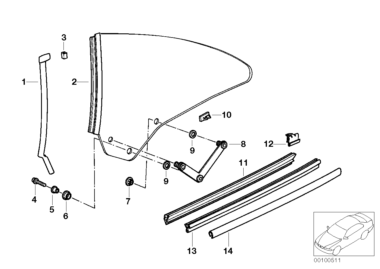 BMW 51361970060 Gasket Right