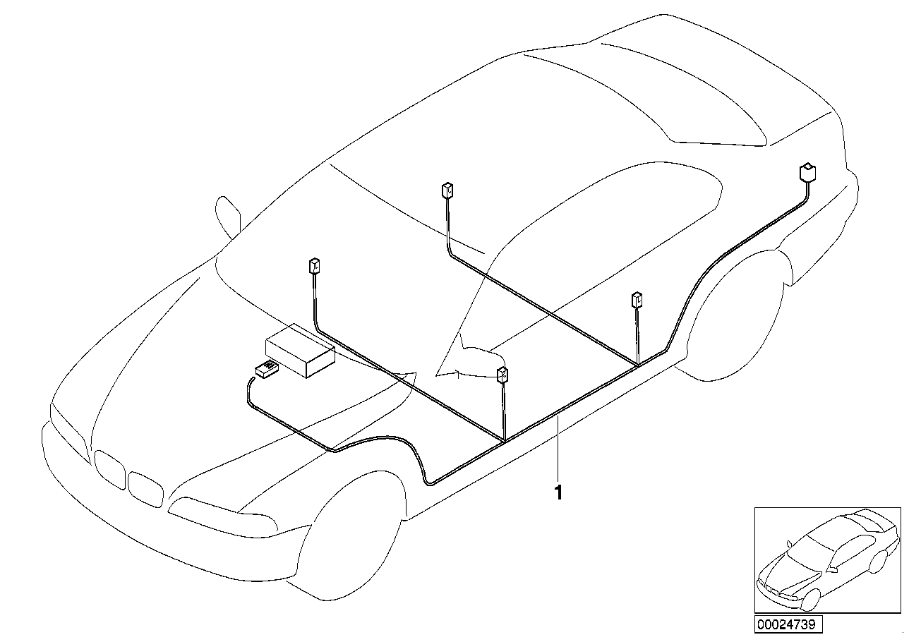 BMW 61116948032 Audio Wiring Harness Stereo