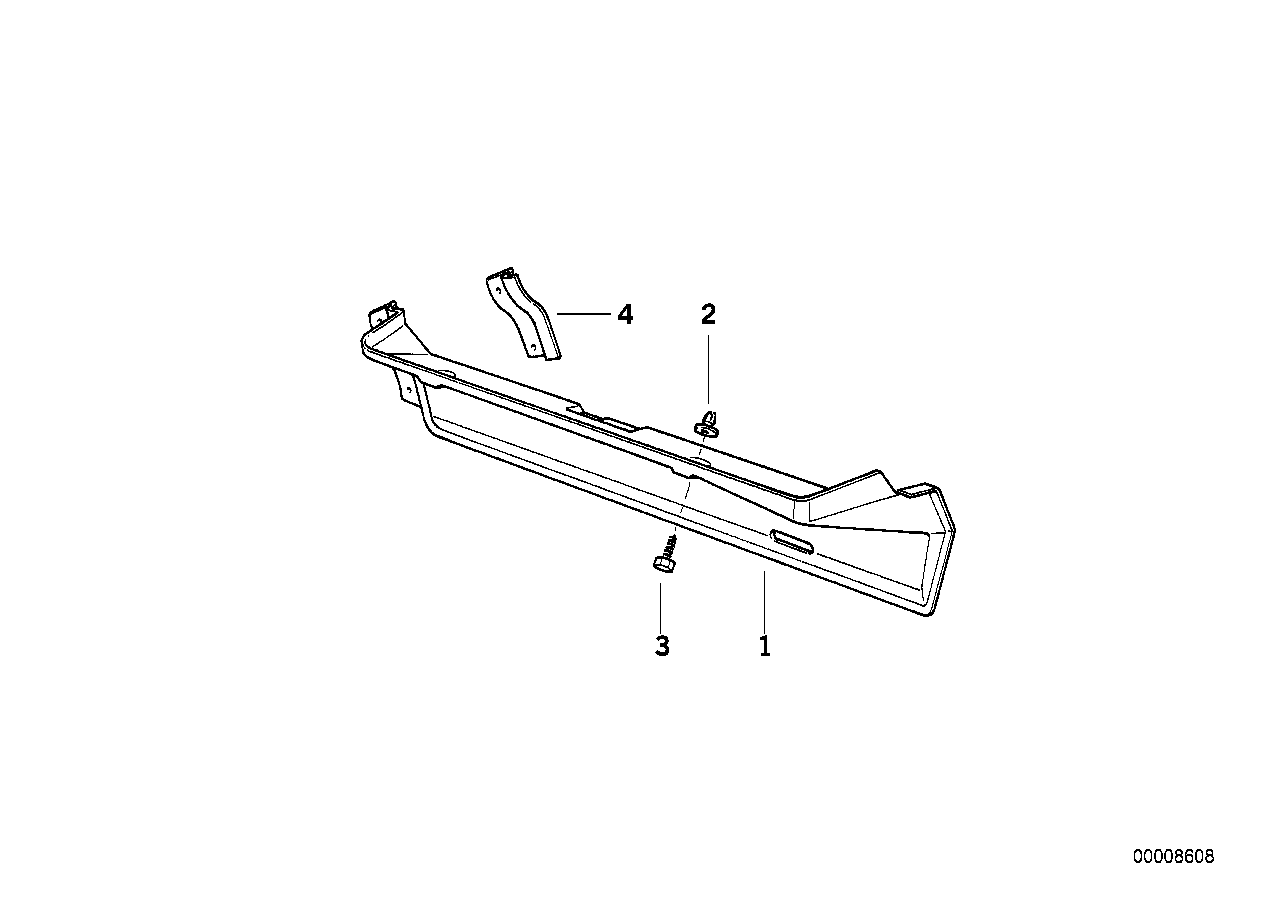 BMW 51711960628 Heater Panel Bracket