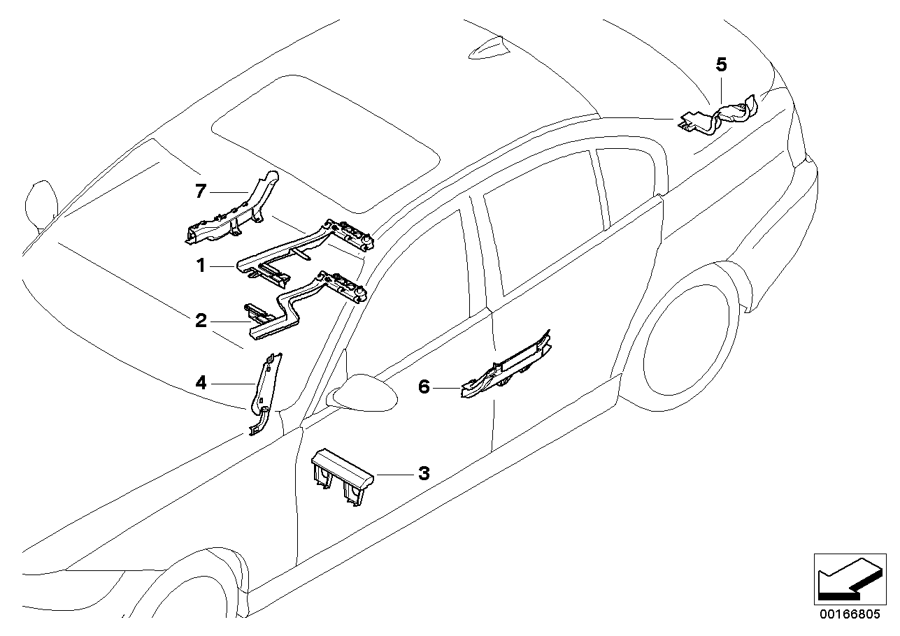 BMW 61136949080 Wiring Duct, Seat Cross Member