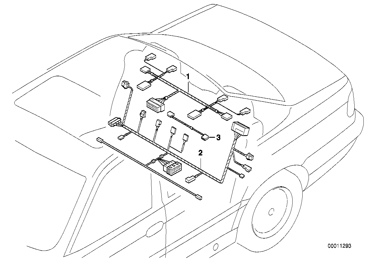 BMW 61128362648 Centre Arm Rest Wiring Harness