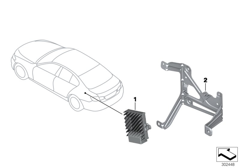 BMW 65159253129 Holder, Tv Module / Asd