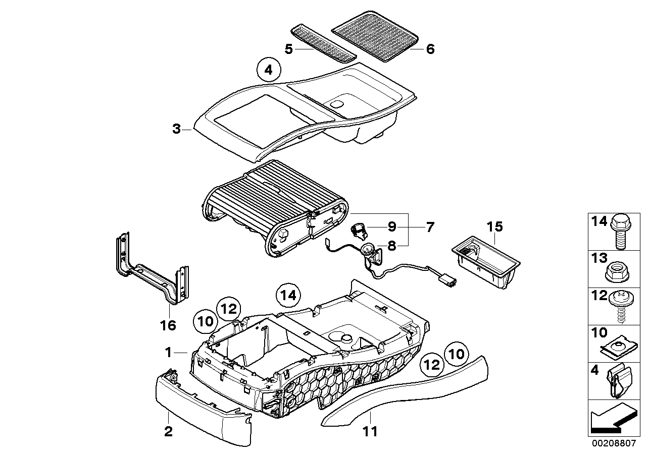 BMW 51169124422 Bracket, Console