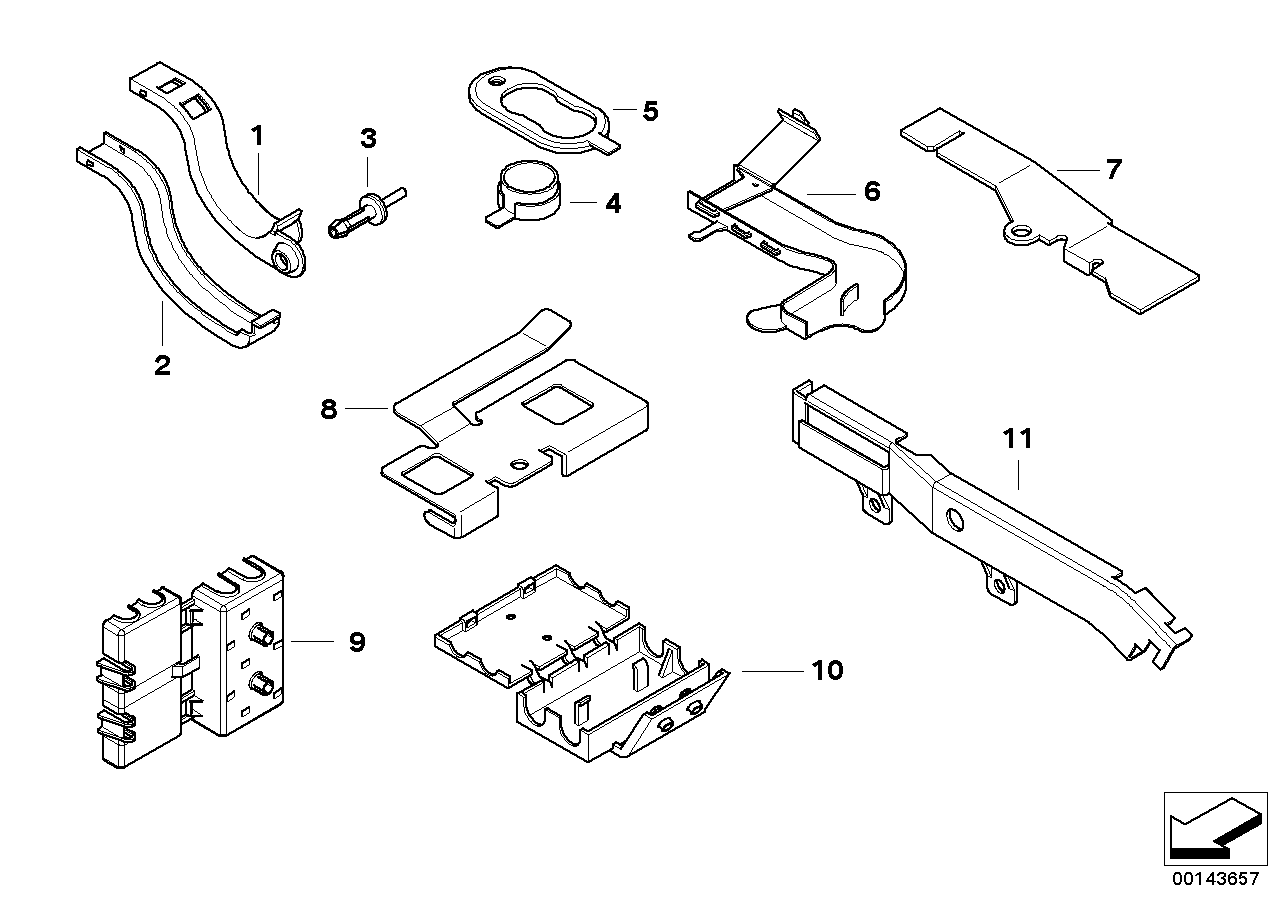 BMW 61136938578 Cable Duct, Lower Section, Rear Window