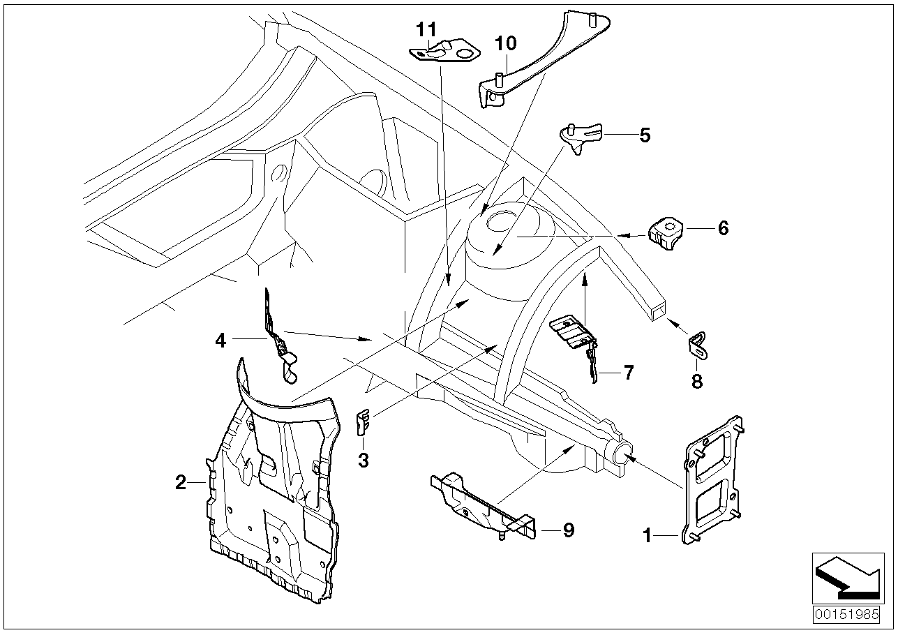 BMW 41008041427 Bracket, Expansion Tank