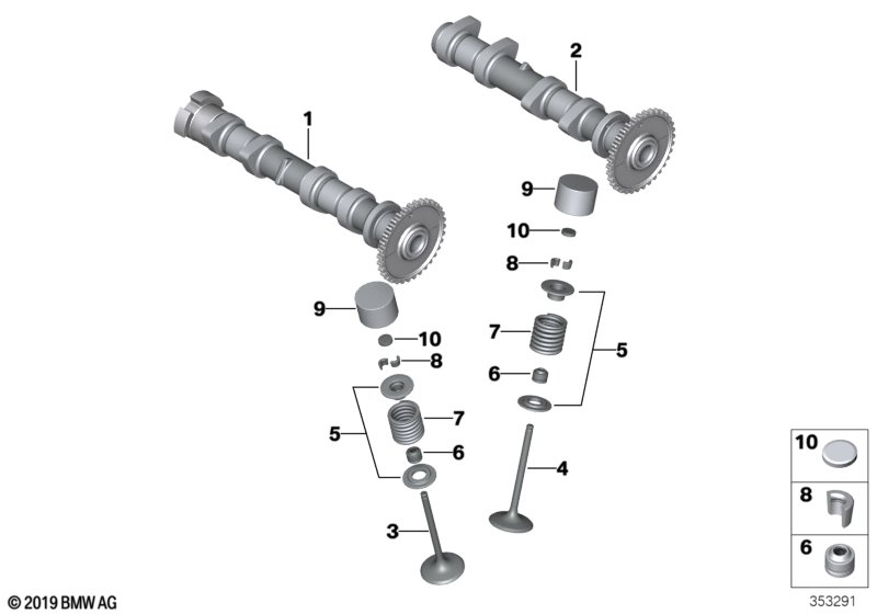 BMW 11348523451 Set, Valve Head