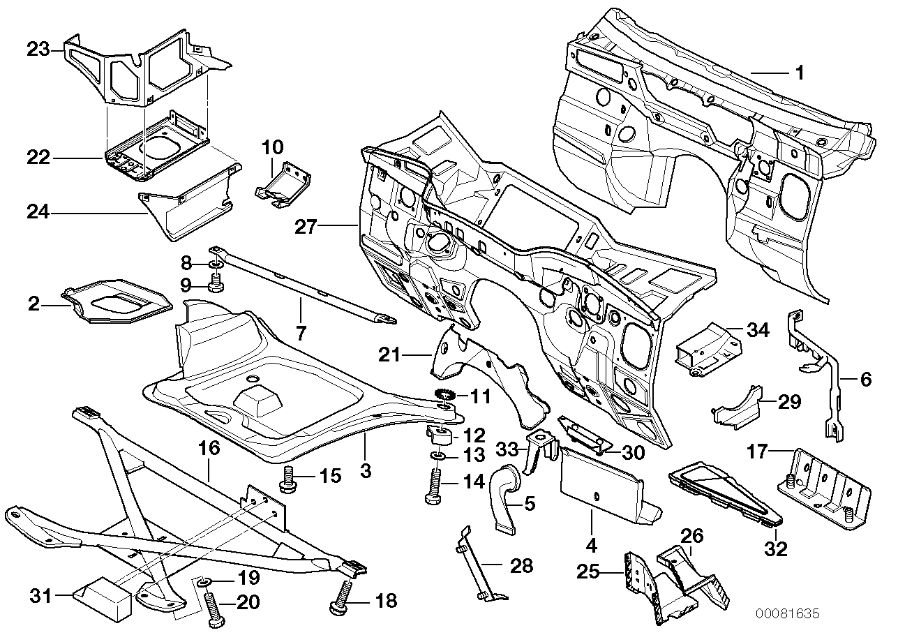 BMW 51718397994 Upper Battery Closing Panel