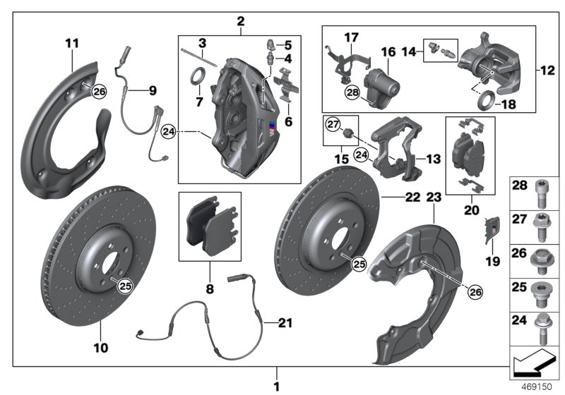 BMW 34216878179 Brake Disc Ventil.W.Punched Holes Re.Le.