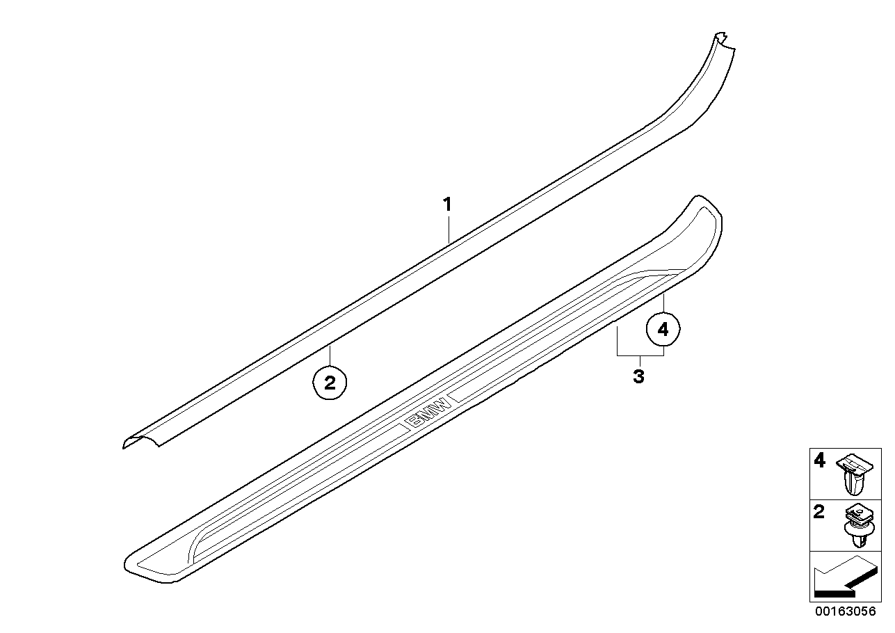 BMW 51477177826 Cover, Entrance, Right