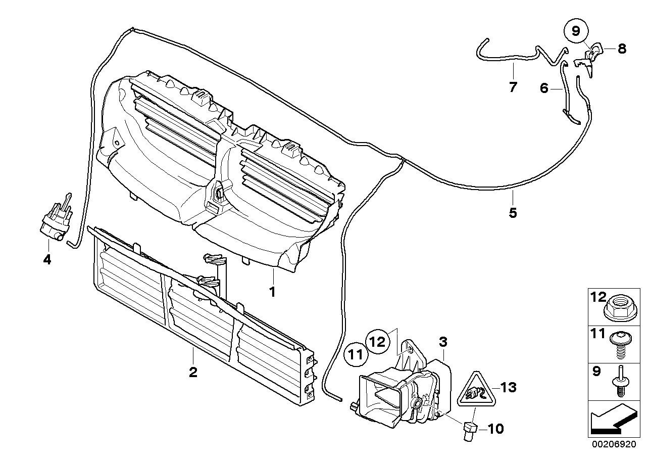 BMW 51117183521 Holder