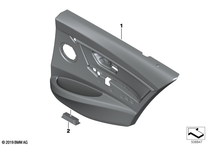 BMW 51427436629 Door Lining Vynil Rear Left