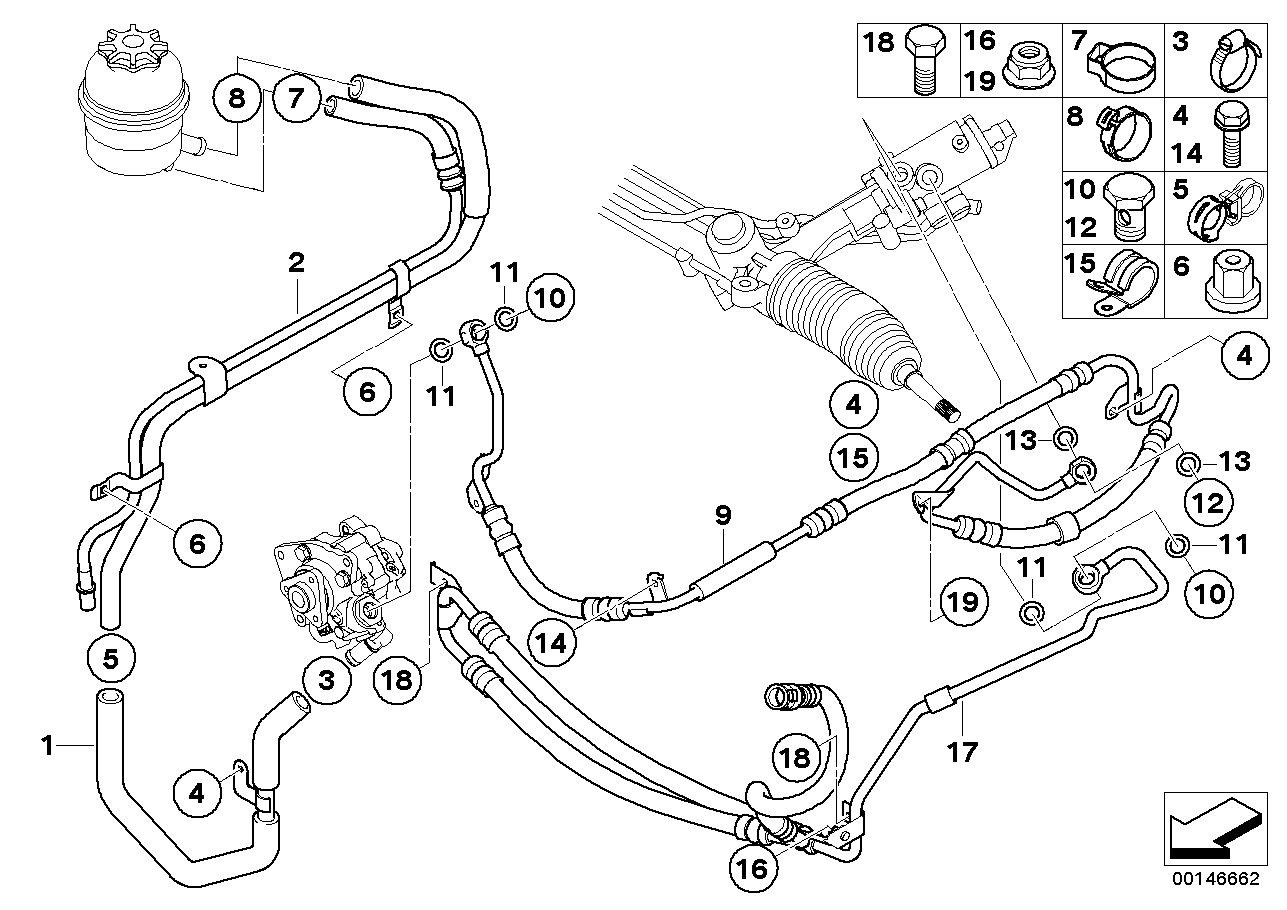 BMW 32412282993 Spring Clip