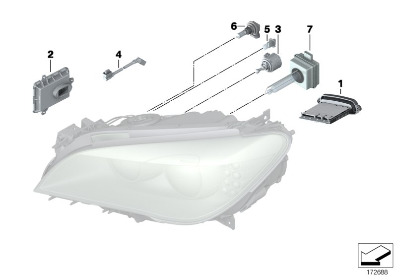 BMW 63117298656 Headlight Driver Module, Xenon Lights