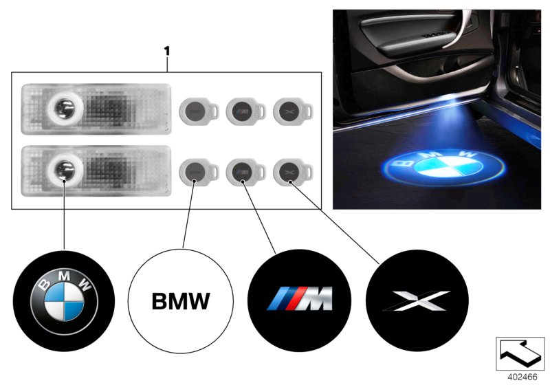 BMW 63312289654 Led Door Projectors