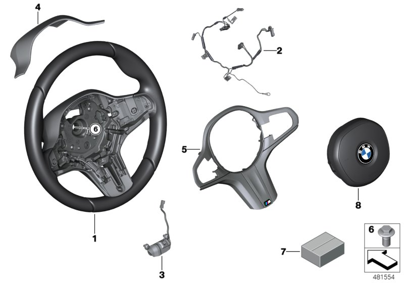 BMW 61128038854 Connecting Line, Steering Wheel