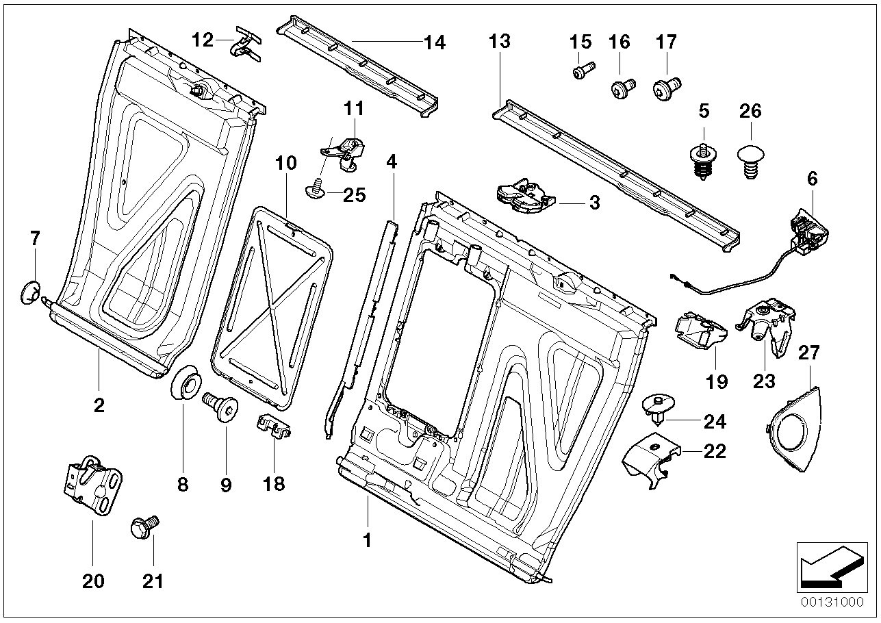 BMW 52207008679 Bracket, Vent Window Cover, Left