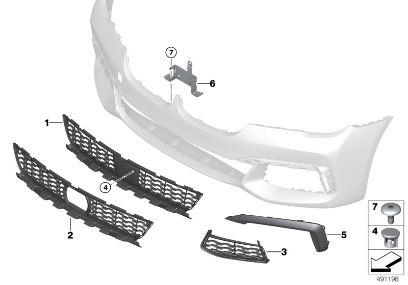 BMW 51118072614 Grille, Air Inlet, Right