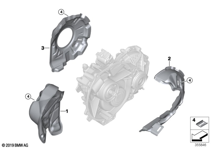 BMW 27207644222 Cover, Differential, Left