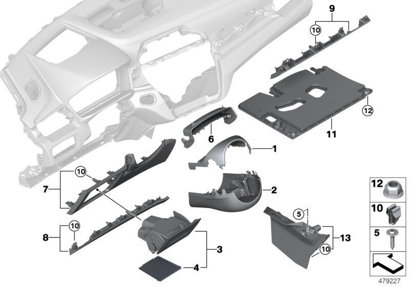 BMW 51169388782 Mat Insert, Storage Compartment.,Driver'S Side