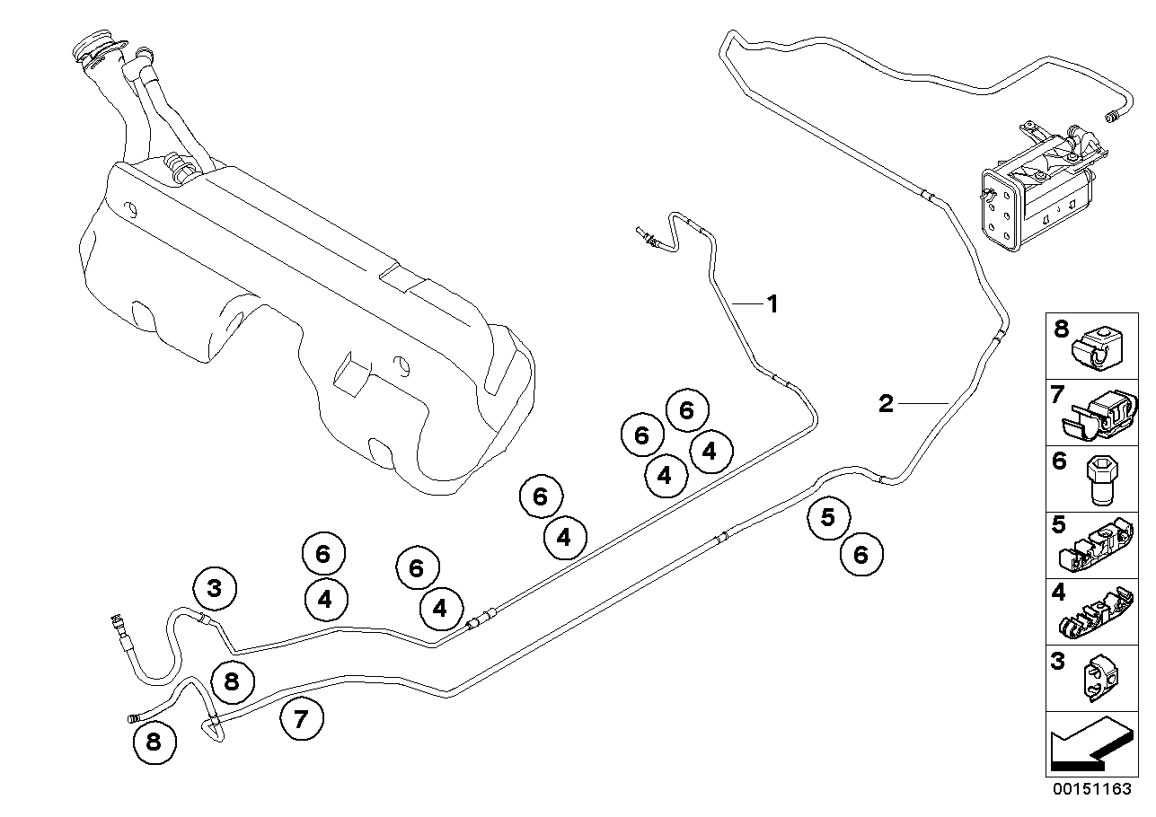 BMW 16127166718 Fuel Feed Line