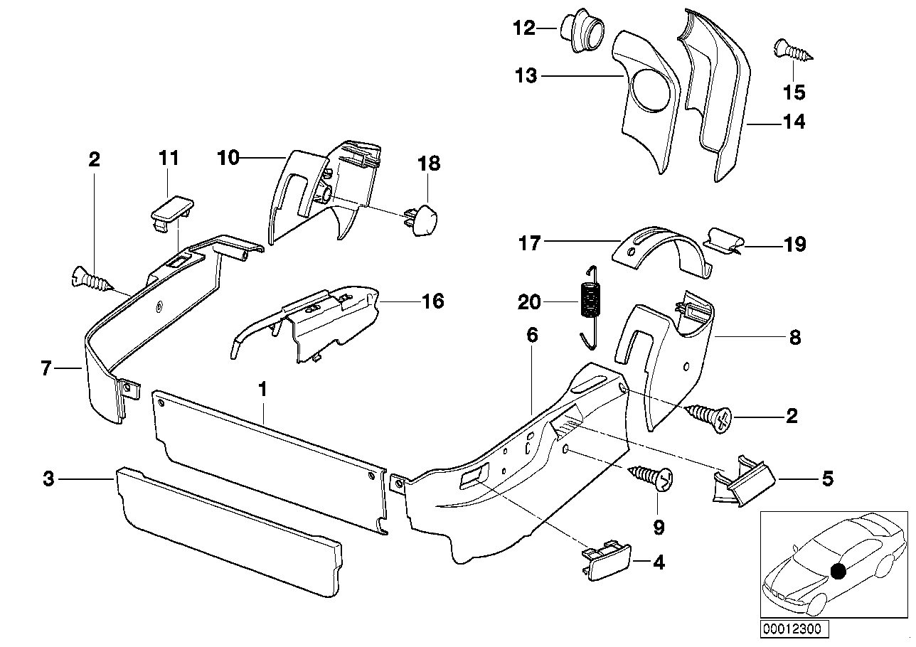 BMW 52108118493 Covering Inner Left