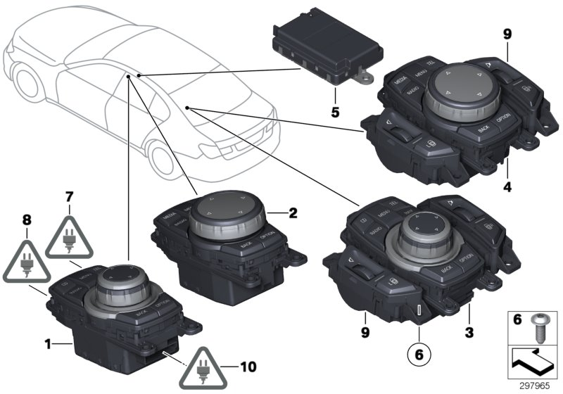 BMW 65829350727 Controller