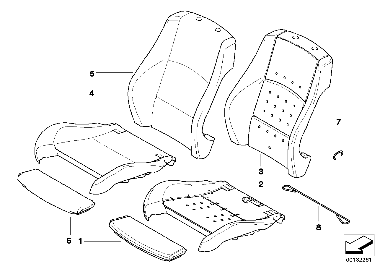 BMW 52107259142 Cover Thigh Support