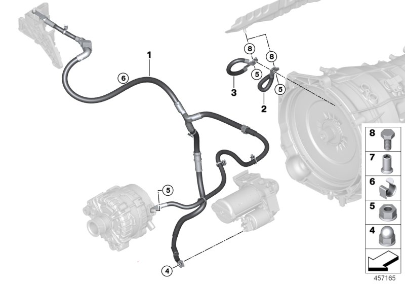 BMW 12428638591 Cable Alternator-Starter