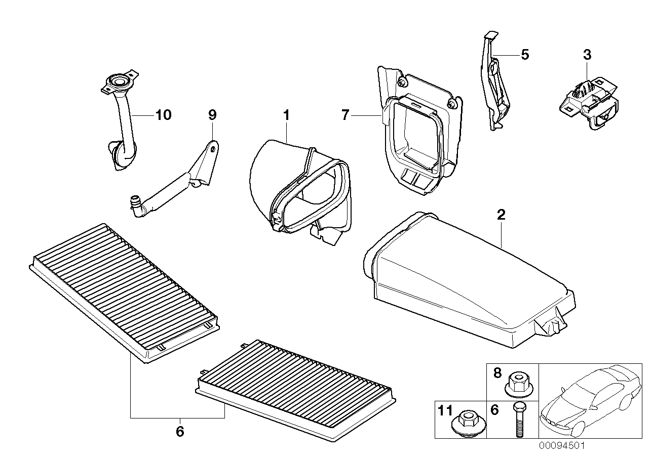 BMW 64316912671 Holder