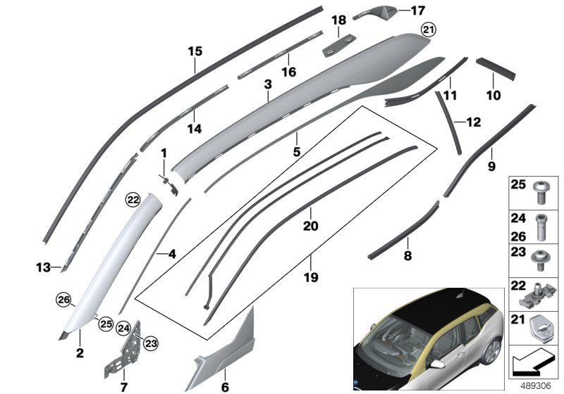 BMW 51137301744 Cover, Column D, Right