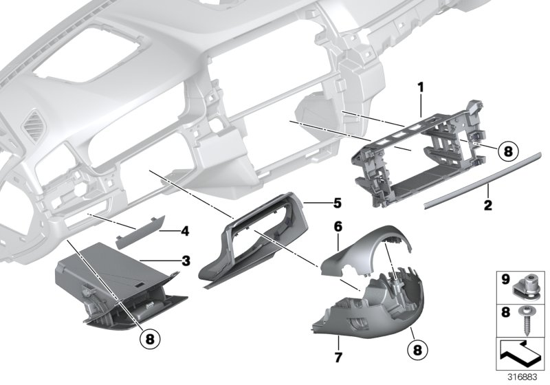 BMW 51452556382 Folding Box, Driver'S Side