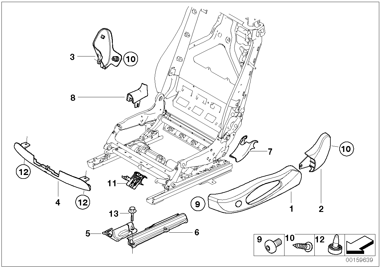 BMW 52109143426 Covering Inner Right