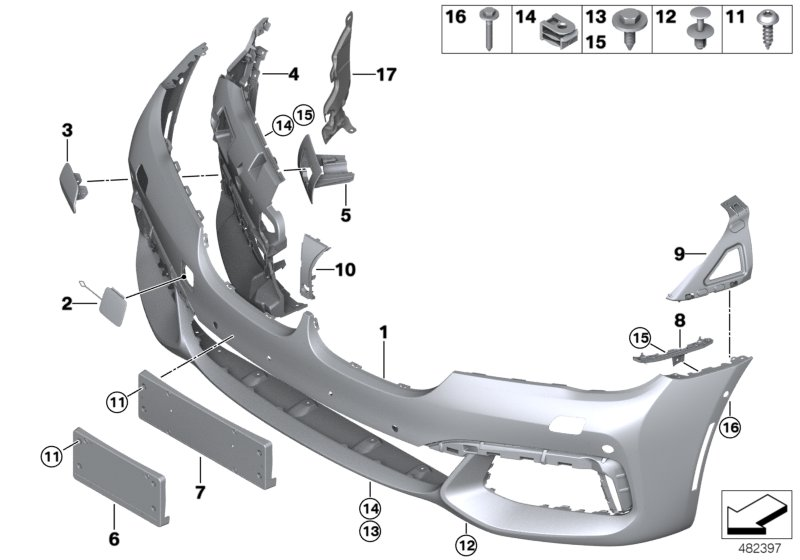 BMW 51118061597 Holder, Headlight Washer Left