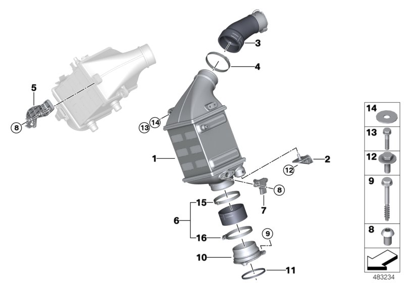 BMW 17518658526 BRACKET, CHARGE-AIR COOLER